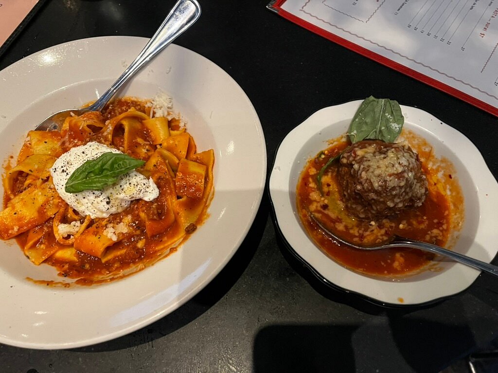 No. 246 – Decatur signature dishes Meatballs, various wood-fired pizzas, seasonal pasta dishes like Black Pepper Tagliatelle, Chicken Parmesan.