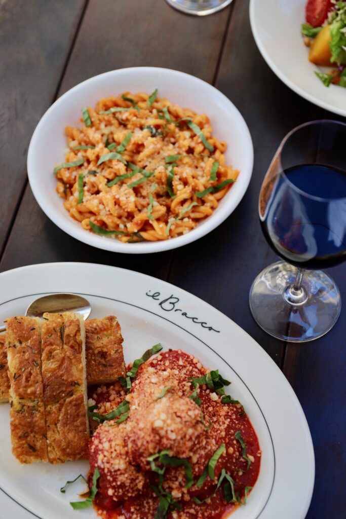 Il Bracco signature dishes Spicy GemelliMeatballsChicken Piccata