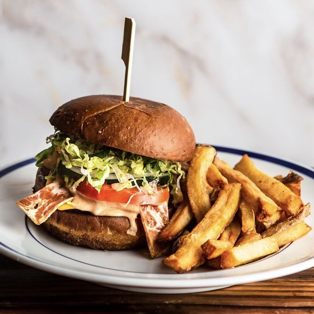 Cafe Sunflower signature dishes Supreme BurritoOrzo "Eggplant Lasagna"Sesame Soy ChickenSunflower Burger