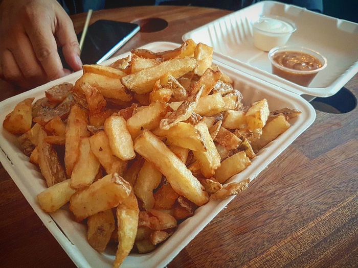 Reykjavik Chips signature dishes Fries with various dipping sauces