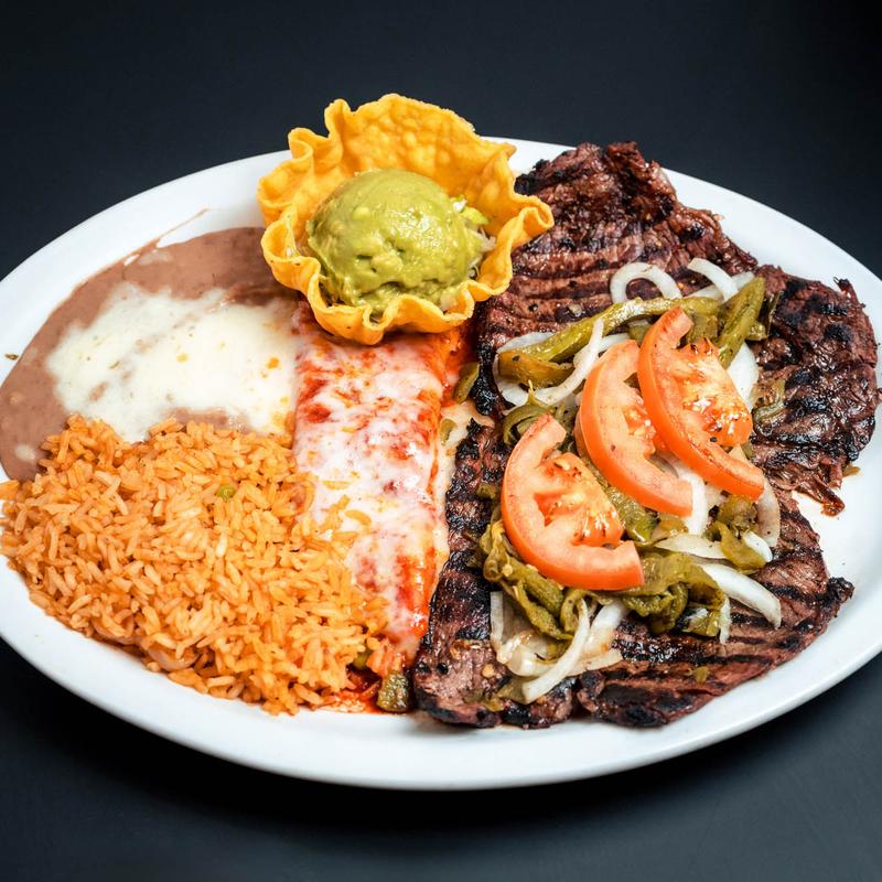 L & J Cafe signature dishes Green Chicken ChilaquillesGround Beef Enchilada PackTampiqueña﻿﻿