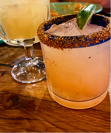D’Corazon signature dishes MargaritasChicken EnchiladasChips and Salsa