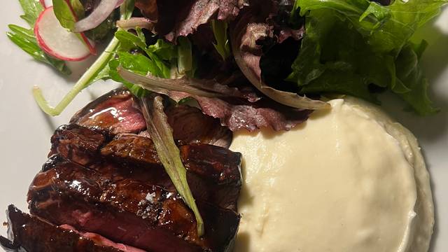 Cantina La Veinte signature dishes Wagyu, Grilled Bone Marrow, Gobernador Tacos, and Soft Shell Crab Tacos.