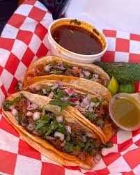 TACOS LOS BARRIOS signature dishes QuesabirriaCarne Asada FriesCarne Asada Taco﻿﻿﻿﻿