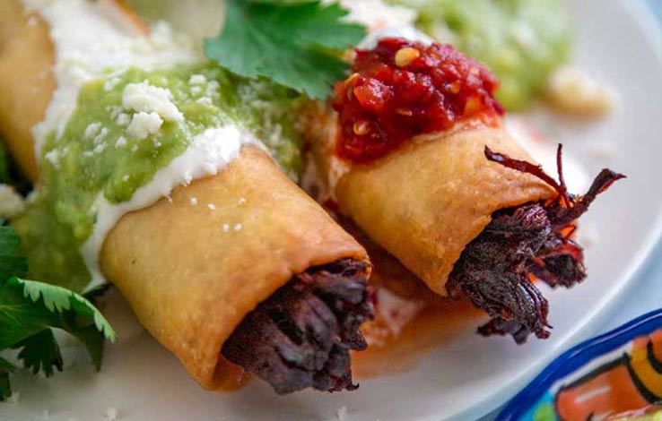 Casa Romero signature dishes FlautasQuesadillaGuacamole