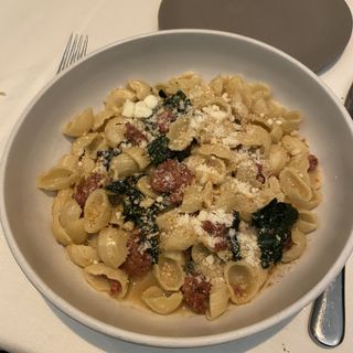 Al-Posto Italian Ristorante signature dishes  Orecchiette, Panzella Salad, Eggplant Parmesan, Pizzas