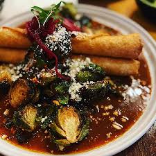 Momocho signature dishes Machaca TacoBlue Corn Enchiladas "Suiza"Flautas