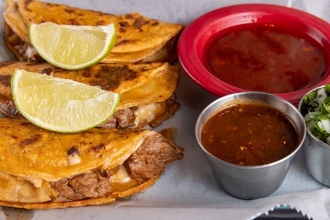 Mezcal Mexican Cantina signature dishes QuesabirriaAl PastorPollo