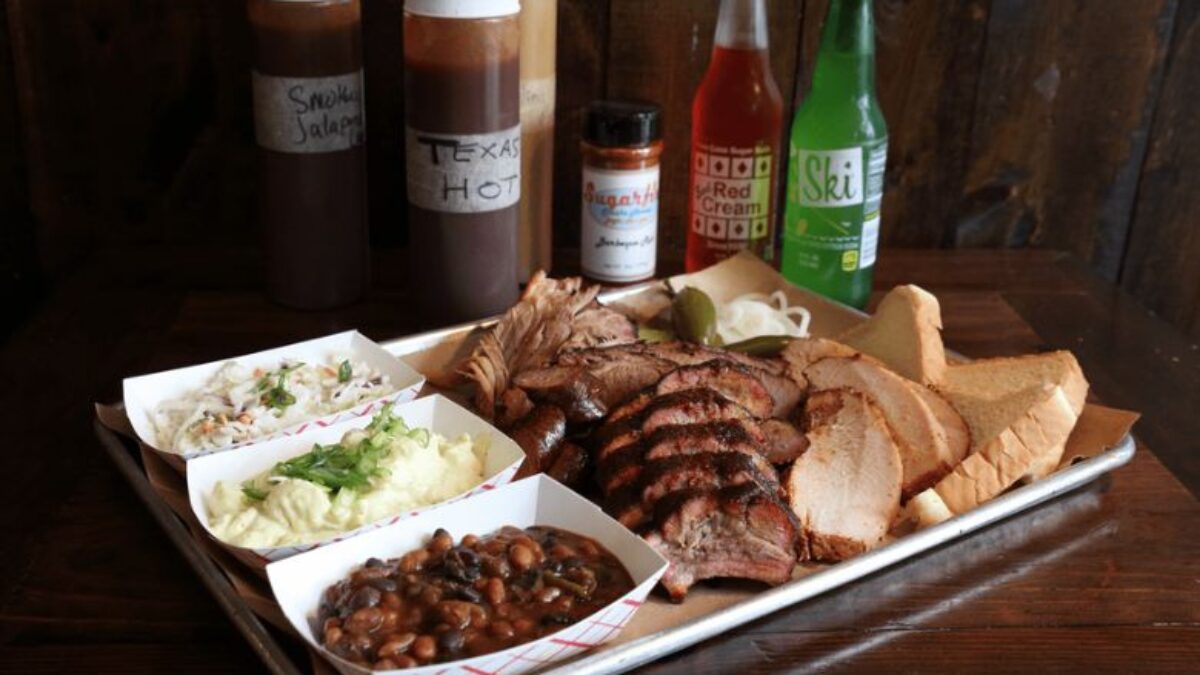 Sugarfire Smoke House signature dishes Pork Belly Hush Puppies
Brisket Plate
Full Rack Ribs