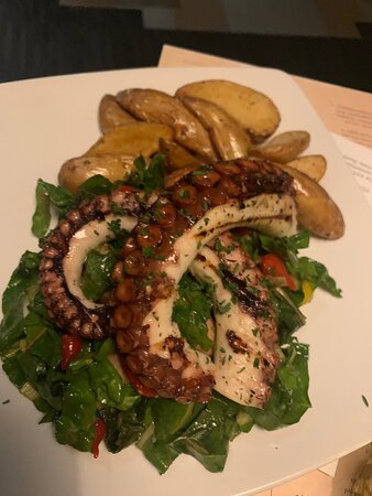Kefi signature dishes Sheep's Milk Dumplings
Grilled Octopus
Walnut Cake