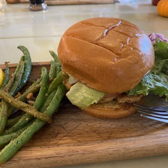 Simple Eats Restaurant signature dishes The menu changes seasonally. Popular items include their specialty burgers, fresh fish preparations, and house-made soups.